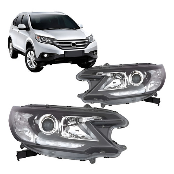 Par Farol Crv 12 2013 14 2015 Eletrico Com Motor Com Projeto