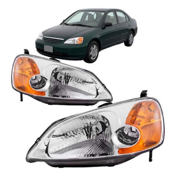 Farol Honda Civic 2001 2002 2003 Manual Depo