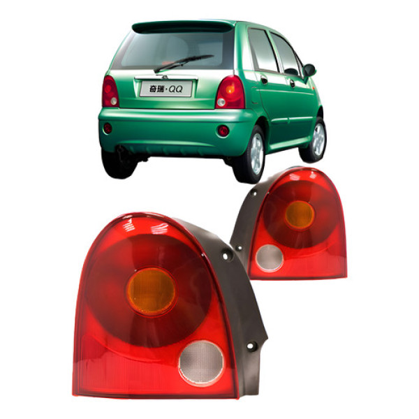 Par Lanterna Traseira Chery Qq 2011 A 2016 Ambos Lados Tricolor