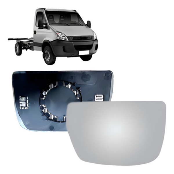 Lente Retrovisor Iveco Daily 2008 A 2014 Inferior Com Base