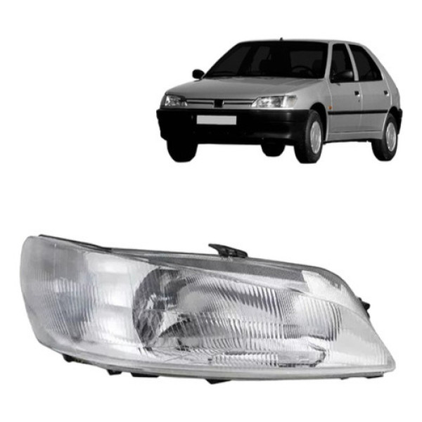 Farol Para Peugeot 306 1997 1998 1999 Raiado Novo