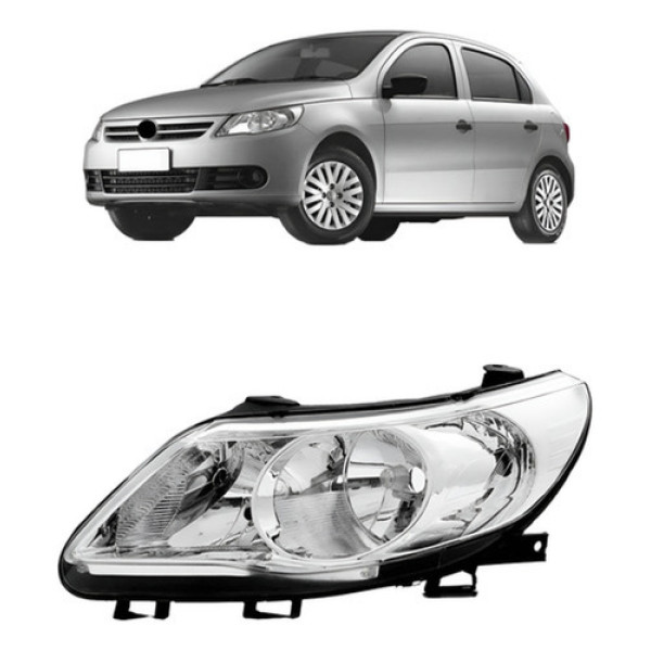 Farol Gol G5 2009 2010 2011 2012 Foco Duplo Cromado