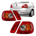 Kit Lanterna Traseira Siena 2004 2005 2006 2007 2008 4 Peças Ambos Lados Bicolor