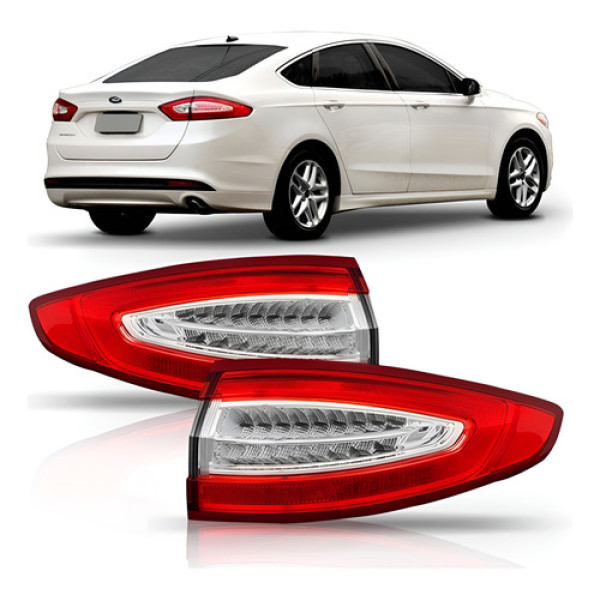 Lanterna Traseira Ford Fusion 2014 2015 2016 Led Canto.