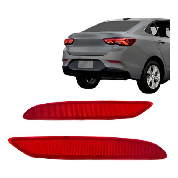 Par Refletor Parachoque Traseiro Onix Sedan 2020 2021 2022