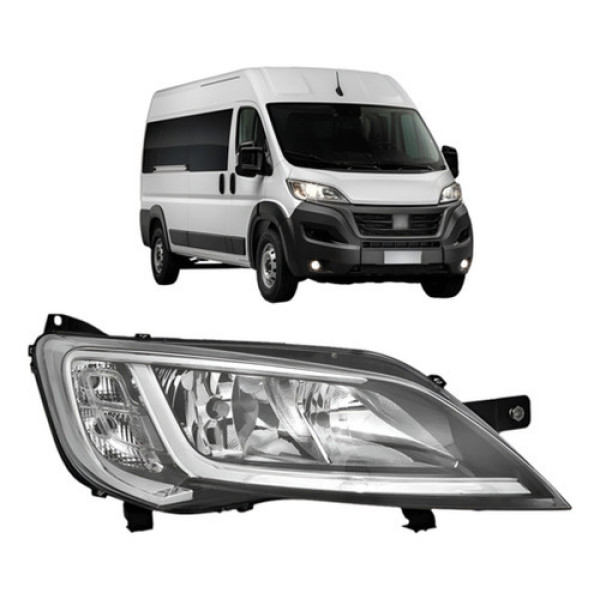 Farol Para Fiat Ducato 2023 A 2024 Com Led