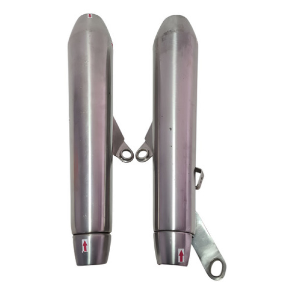 Par Ponteira Triumph Street Twin 900 Original Detalhe 55693 Prateado