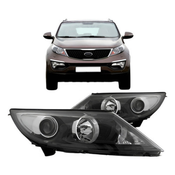 Par Farol Sportage 2011 2012 2013 Manual / Eletrico Sem Led