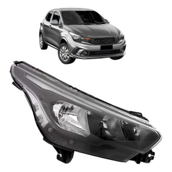 Farol Dianteiro Argo 2017 2018 2019 2020 21 22 2023 Com Led