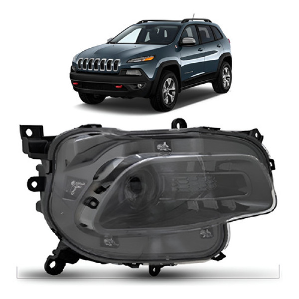 Farol Inferior Cherokee 2016 A 2018 Manual Preto Direito/passageiro
