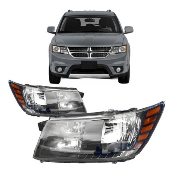 Par Farol Journey 2009 A 2013 Mascara Negra Pisca Ambar
