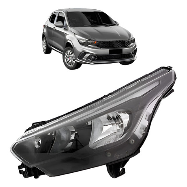 Farol Dianteiro Argo 2017 2018 2019 2020 21 22 2023 Com Led