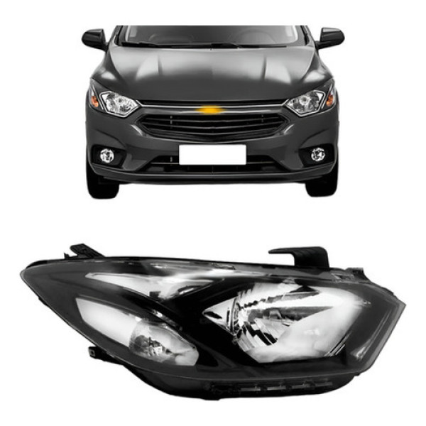 Farol Prisma 2017 2018 2019 2020 Manual Sem Led Friso Preto