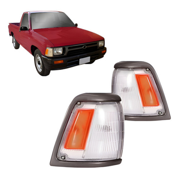 Par Pisca Hilux 4x2 92 93 94 95 96 97 98 99 00 01 Aro Cinza Cristal