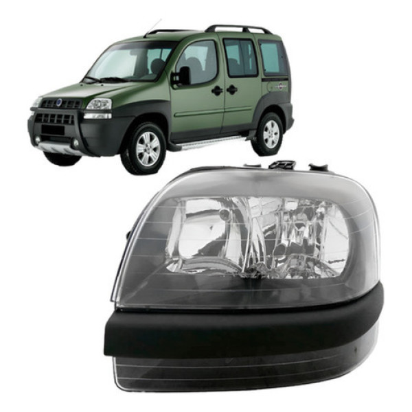 Farol Doblo 2002 A 2009 C/ Auxiliar Fume