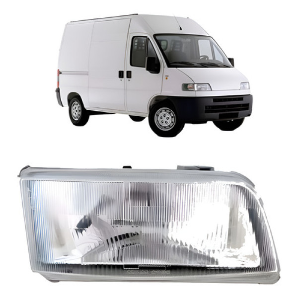 Farol Ducato 1995 A 2002 Manual Cromado