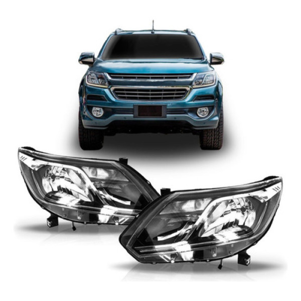 Farolete S10 Trailblazer 17 18 2019 Eletrico C/ Motor C/ Led