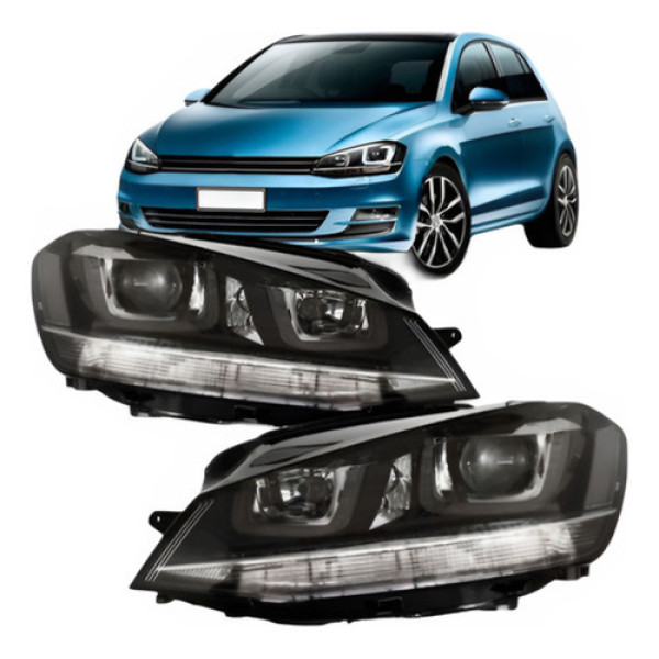 Par Farol Golf 2014 2015 2016 Com Led E Friso Cromado