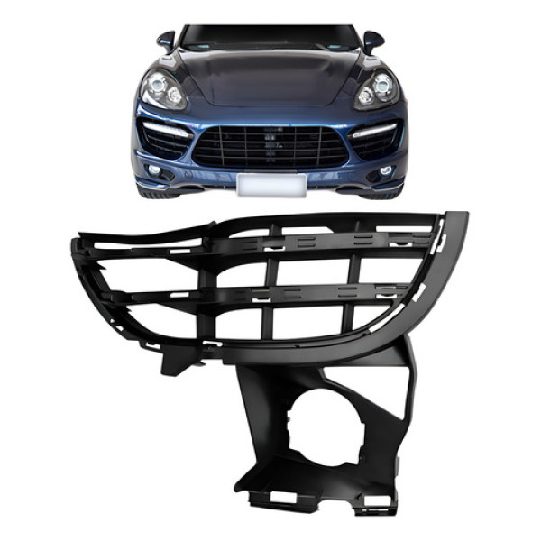 Grade Parachoque Dianteiro Cayenne Gts 2011-2014 Sem Moldura Esquerdo
