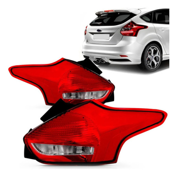 Par Lanterna Traseira Ford Focus Hatch 2016 A 2019 Com Led