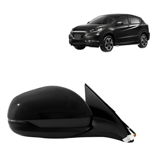 Retrovisor Hrv 2015 A 2021 Eletrico Com Pisca Capa Preta