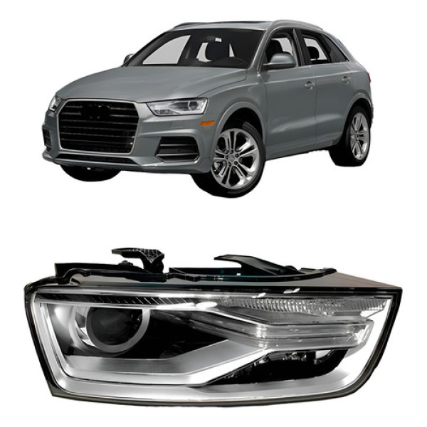 Farol Dianteiro Para Audi Q3 2015 A 2019 Elétrico C/ Xênon