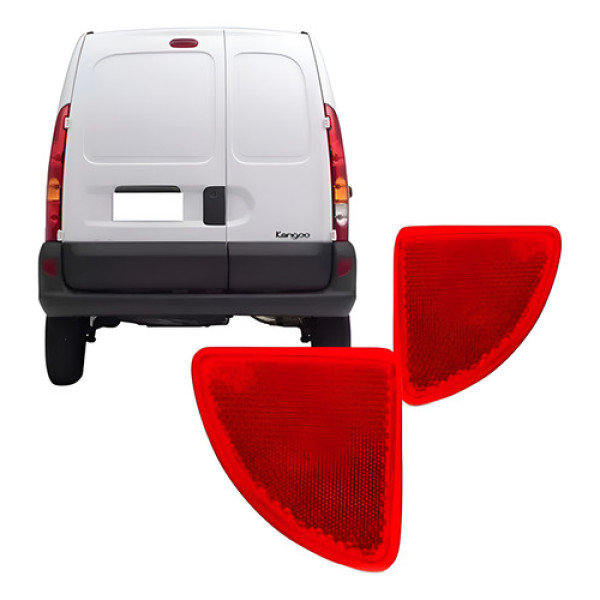 Par Lanterna Refletor Traseiro Kangoo 2003 A 2012
