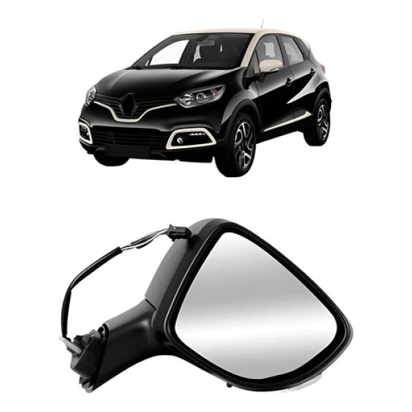 Retrovisor Captur 2017 A 2021 Eletrico C/ Aquecedor Pisca