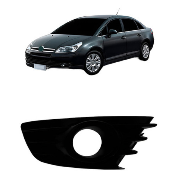 Moldura Grade Citroen C4 Pallas E Hatch Com Furo Milha
