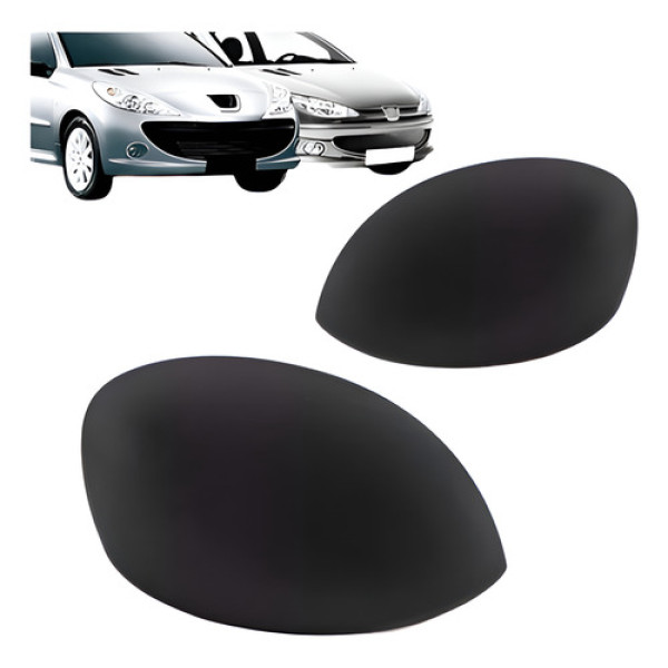 Par Capa Retrovisor Peugeot 206 207 1998 A 2015 Primer