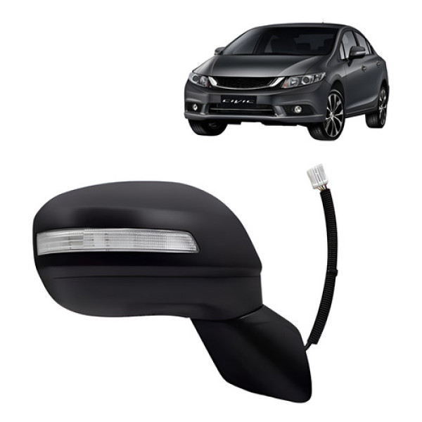 Retrovisor Civic 2012 2013 2014 2015 2016 Eletrico Com Pisca