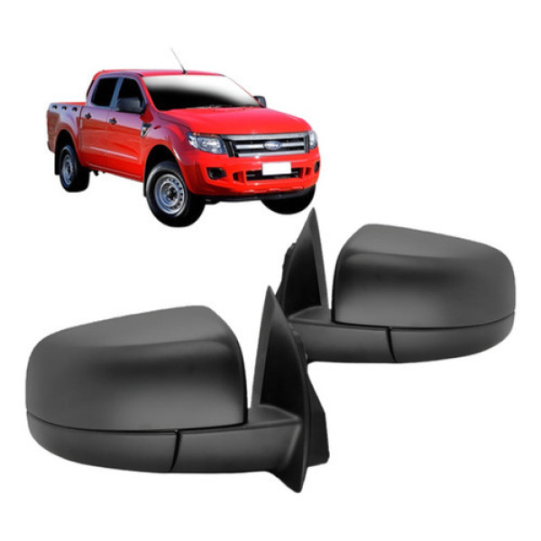Retrovisor Ford Ranger 2013 2014 2015 Preto Fixo