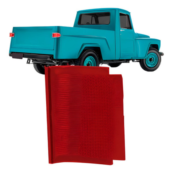 Lente Da Lanterna Traseira Rural F-75 1960/1979 Tampa Oferta