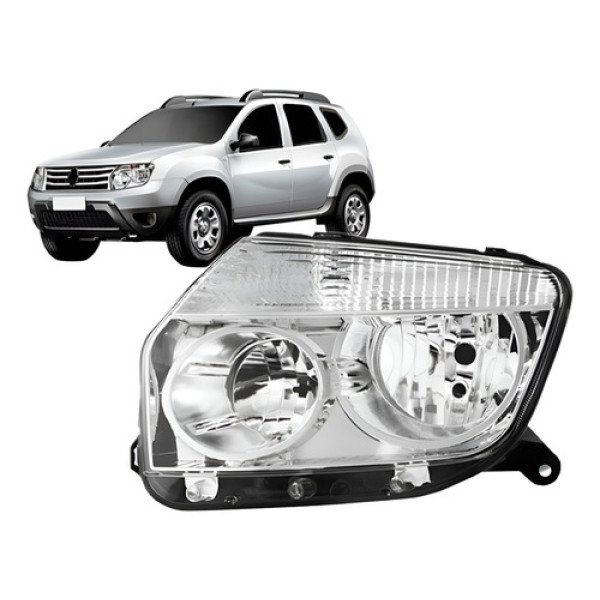 Farol Cromado Duster 2010 2011 2012 2013 2014 2015