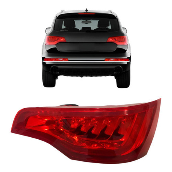 Lanterna Traseira Para Audi Q7 2010 A 2015 Com Led Canto