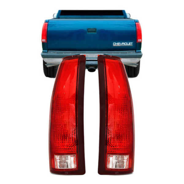 Par Lanterna Traseira Silverado 1997 A 2004 Bicolor