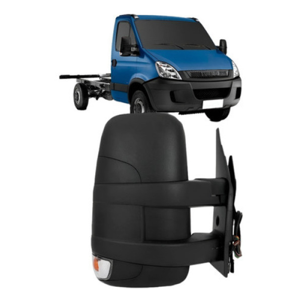 Retrovisor Para Iveco Daily 2008 A 2019 Fixo Curto Com Pisca