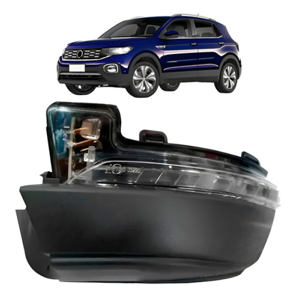 Capa Inferior Retrovisor T-cross 2019 2020 Com Pisca Sem Luz