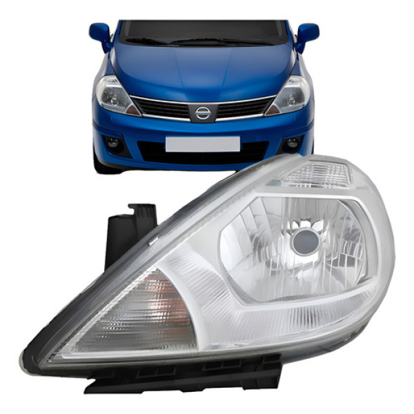 Farol Tiida 2008 2009 2010 2011 2012 Novo Lado Esquerdo Esquerdo/motorista