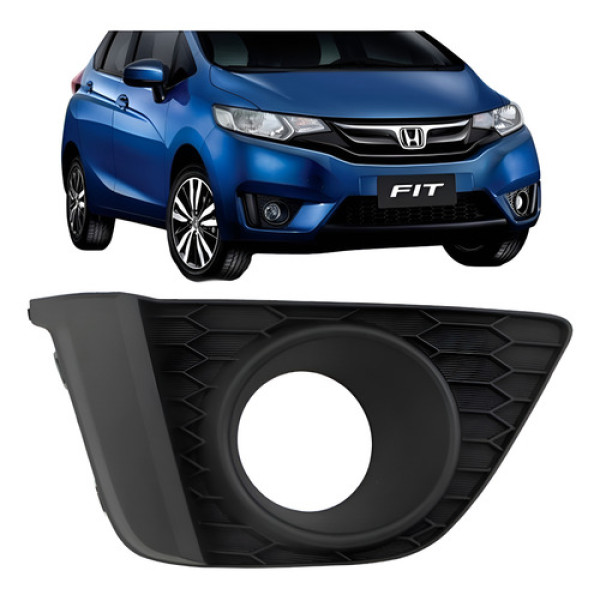 Tela Moldura Milha Auxiliar Honda Fit 2015 2016 2017 C/ Furo