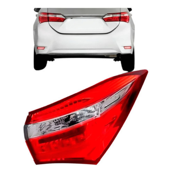 Lanterna Traseira Canto Corolla 2014 2015 2016 2017 Com Led