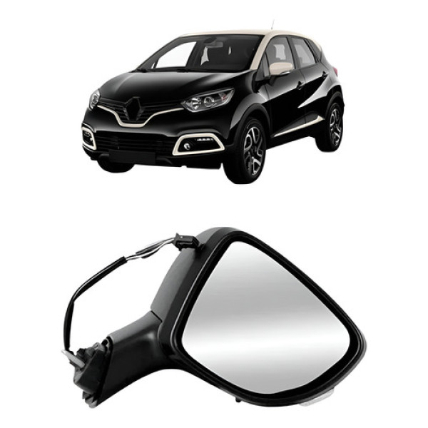 Retrovisor Captur 2017 A 2021 Eletrico C/ Aquecedor Pisca