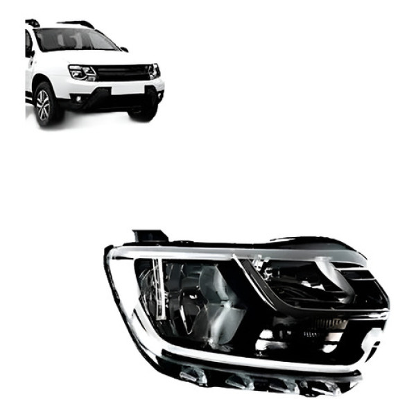 Farol Duster 2021 2022 2023 2024 Manual Com Led Tyc Direito