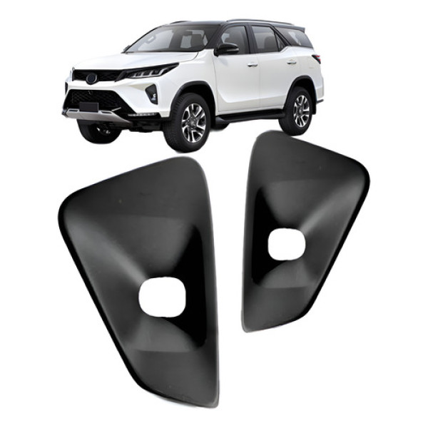 Par Moldura Milha Hilux Sw4 Diamond 2021 22 23 2024 C/ Furo Preto Ambos Lados