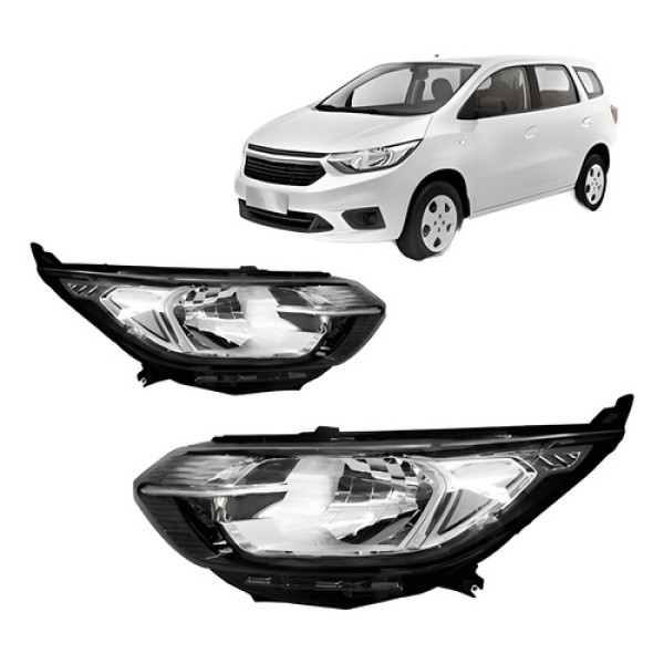 Par Farol Spin 2019 2020 2021 Cromado Sem Led