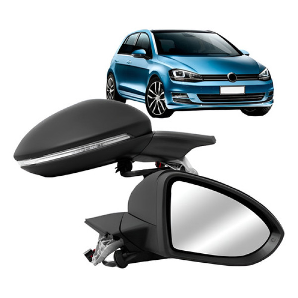 Retrovisor Elétrico Retratil Pisca Golf 2014 A 2018