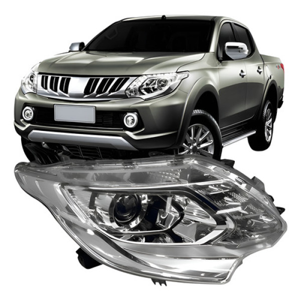 Farol L200 Triton 2017 2018 2019 Elétrico Com Led