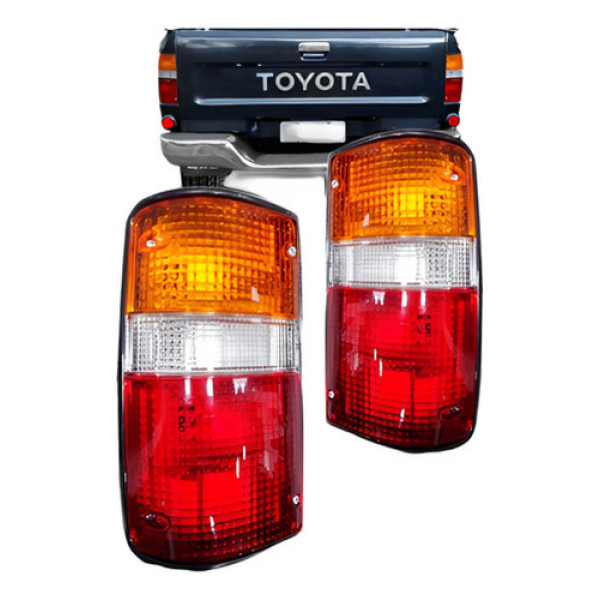 Par Lanterna Traseira Hilux Srv 2002 2003 2004 Tricolor Tyc