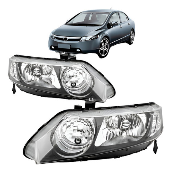 Par Farol Honda Civic 2007 2008 2009 2010 2011 Tyc