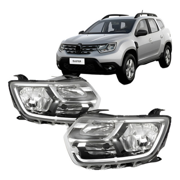 Par Farol Manual C/ Led Duster 2021 2022